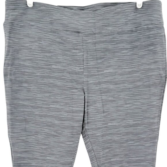 Terra & Sky Women's Striped Space Dye Grey Capri Legging Plus 2X (20W-20W) NWT - Picture 3 of 11